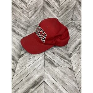 Vintage 90s Starter Georgia Bulldogs Snapback Hat Red Black Spellout Football
